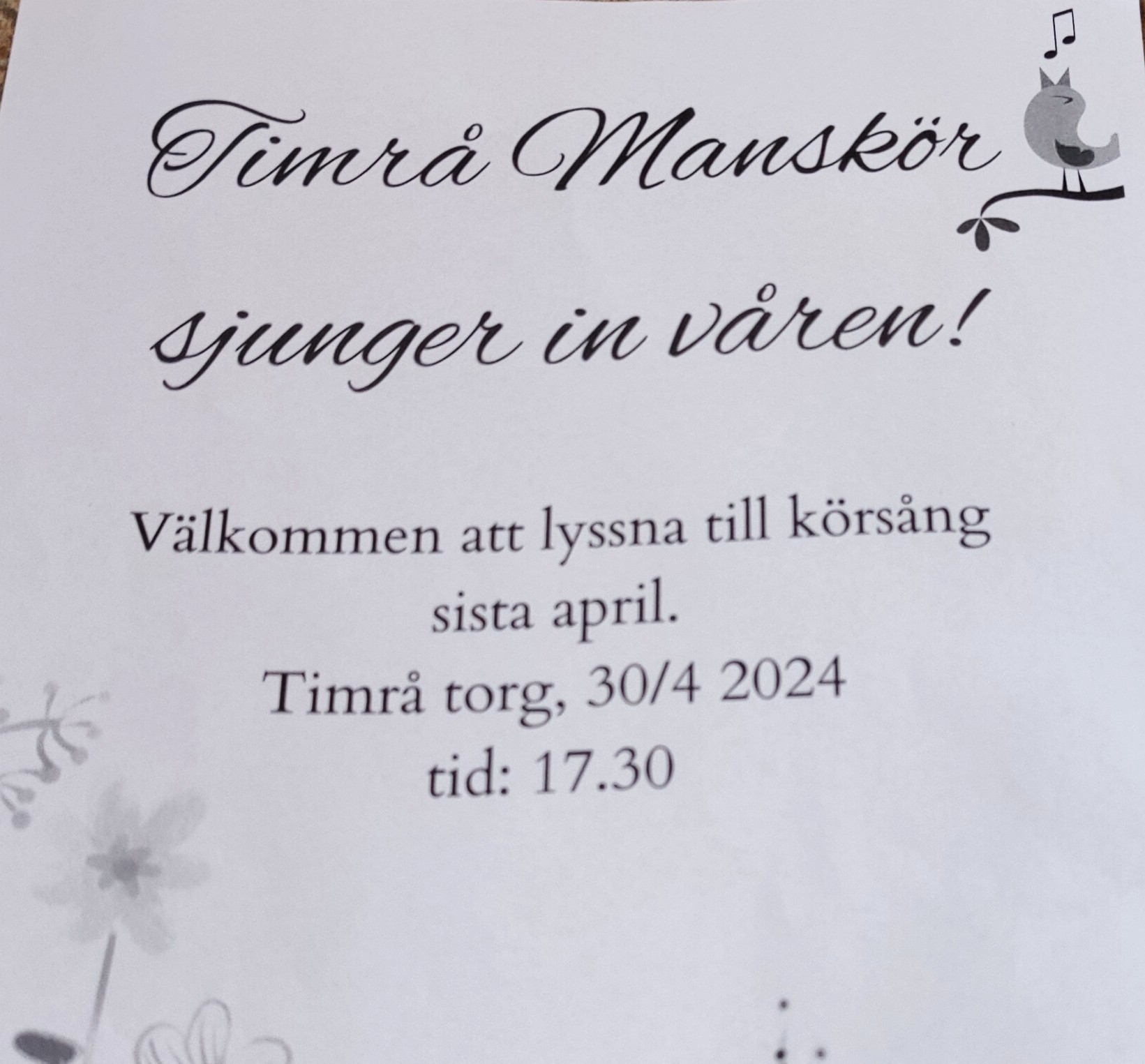 TMK Timrå Manskör - Valborg 2024